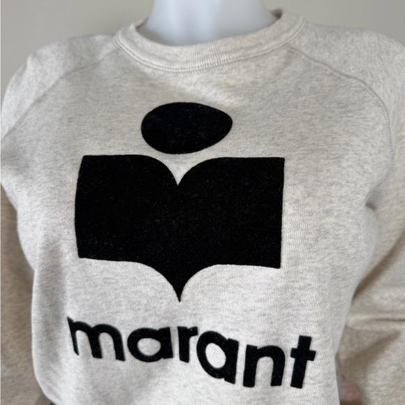 Étoile Isabel Marant Beige MILLYNY SWEATSHIRT with Black Logo - Picture 10 of 13